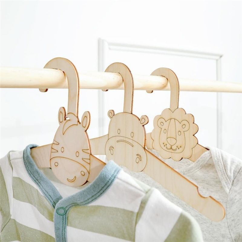 20PCS Cute Wooden Clothes Hang - Baby Clothing Hanging Rack review and price